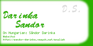 darinka sandor business card