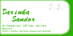 darinka sandor business card